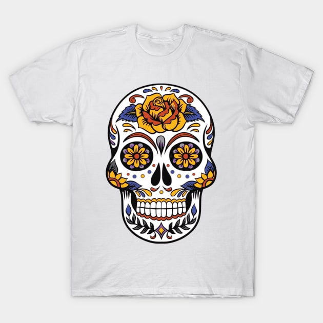 Awesome Skull  Death Mexican Muertos Halloween Gift Idea T-Shirt by MIRgallery